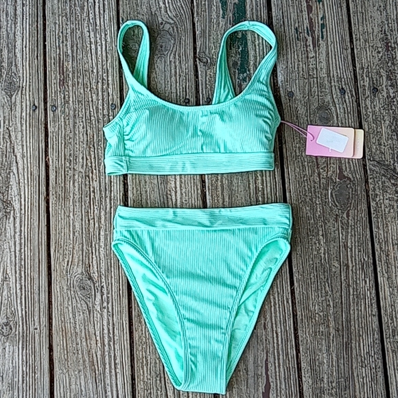 Stoney Clover Lane Swim Ribbed Mint Green Bikini Poshmark